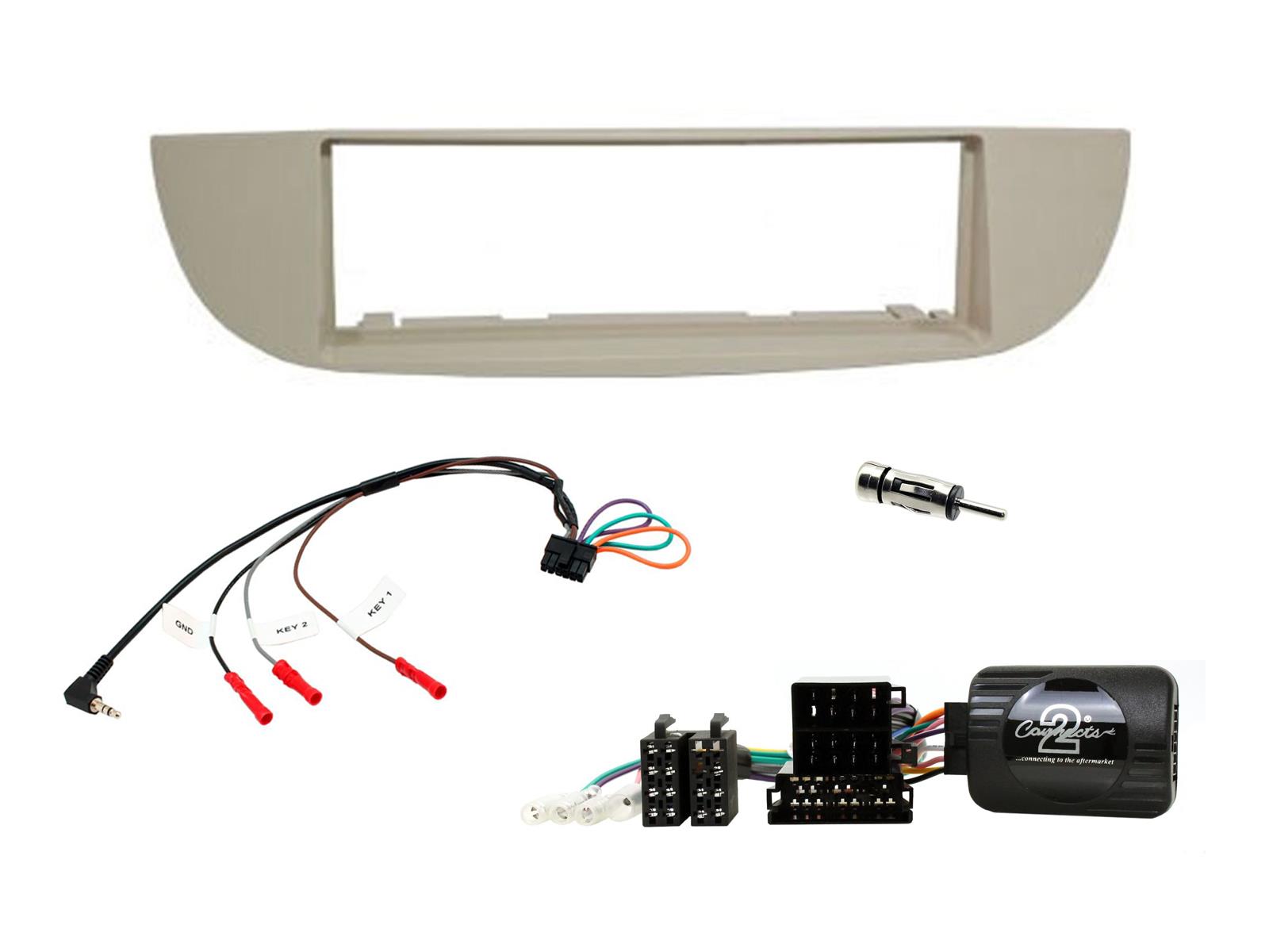 Connects2 CTKFT26 Fiat 500 1-DIN asennusarja, Ivory Connects2 CTKFT26 Fiat 500 1-DIN asennusarja, Ivory