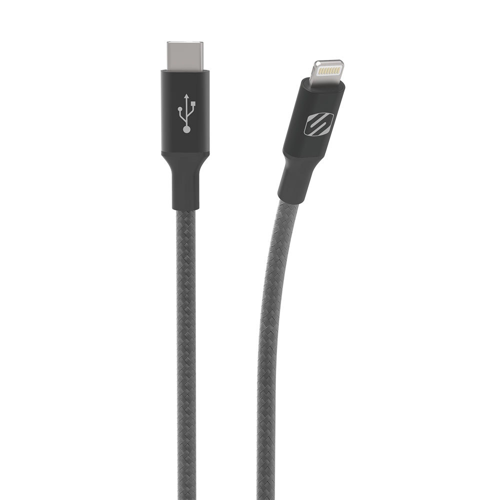 Scosche StrikeLine™ Premium USB-C - Lightning latausjohto, 1.2 metriä Scosche StrikeLine™ Premium USB-C - Lightning latausjohto, 1.2 metriä