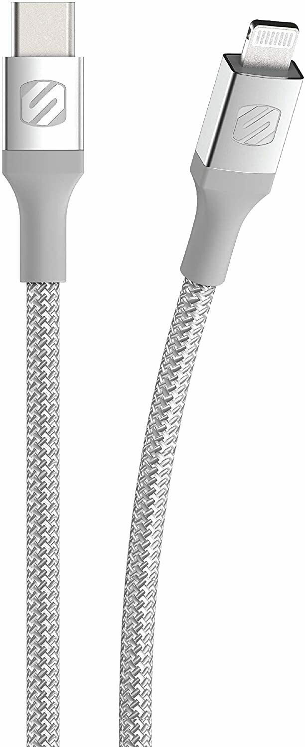 Scosche StrikeLine™ Premium USB-C/Lightning latausjohto valkoinen, 2.4 m