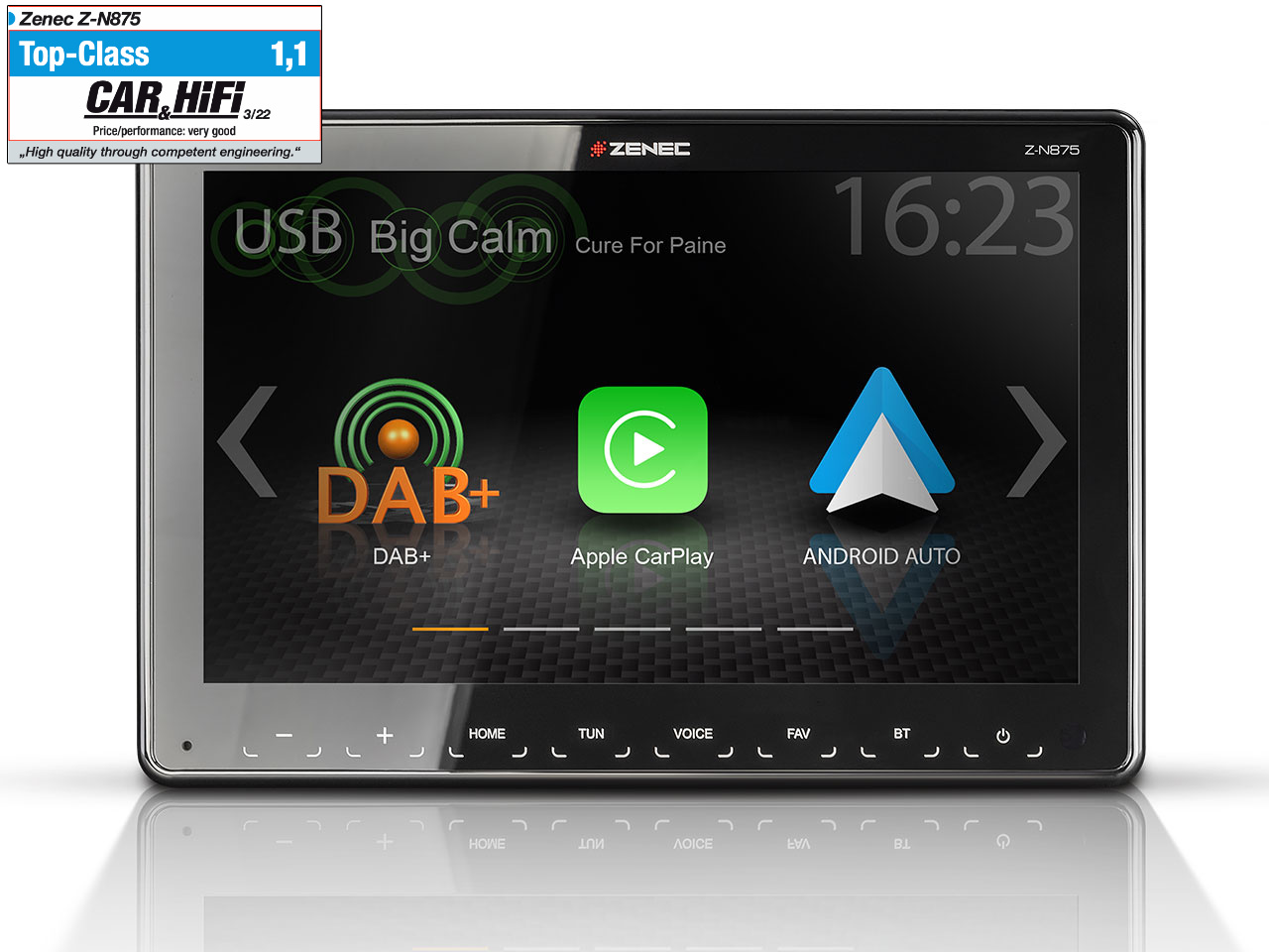 Zenec Z-N875 1-DIN multimediasoitin 9" näytöllä Zenec Z-N875 1-DIN multimediasoitin 9" näytöllä
