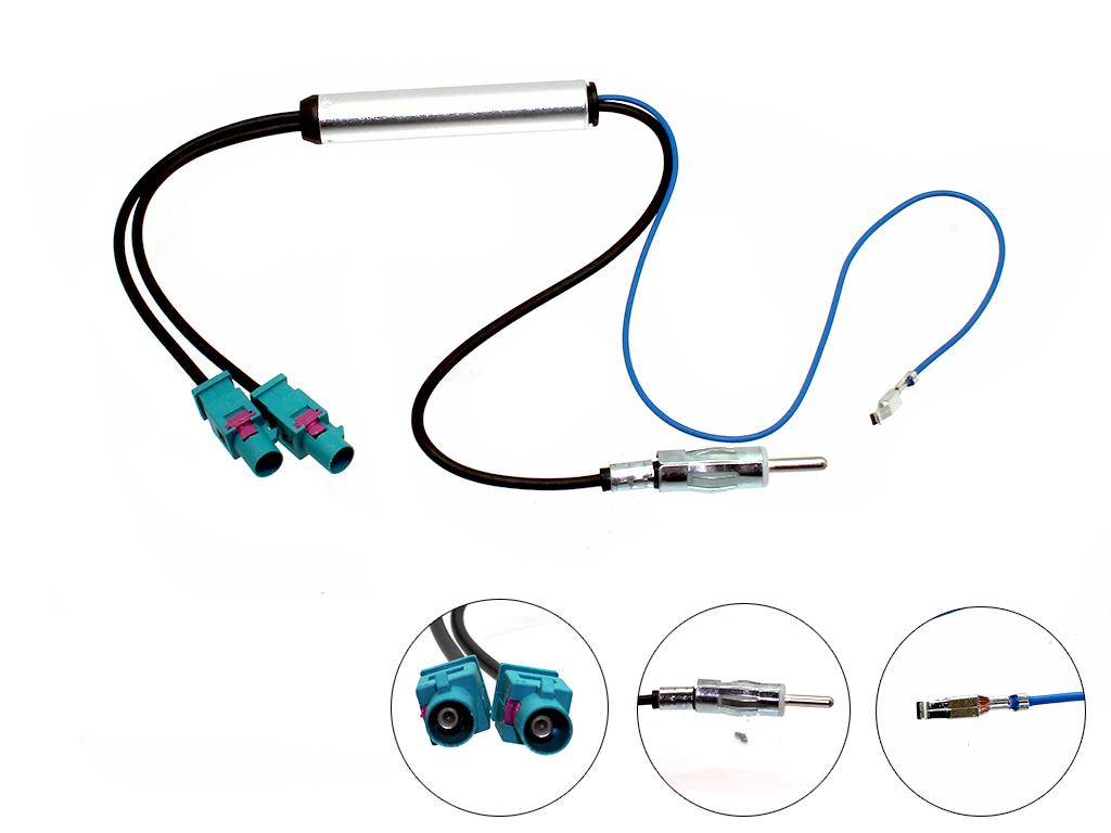 Connects2 CT27AA25 kaksois-Fakra DIN antenniadapteri/vahvistin Connects2 CT27AA25 kaksois-Fakra DIN antenniadapteri/vahvistin
