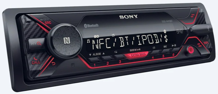 Sony DSX-A410BT 1-DIN autosoitin Bluetoothilla