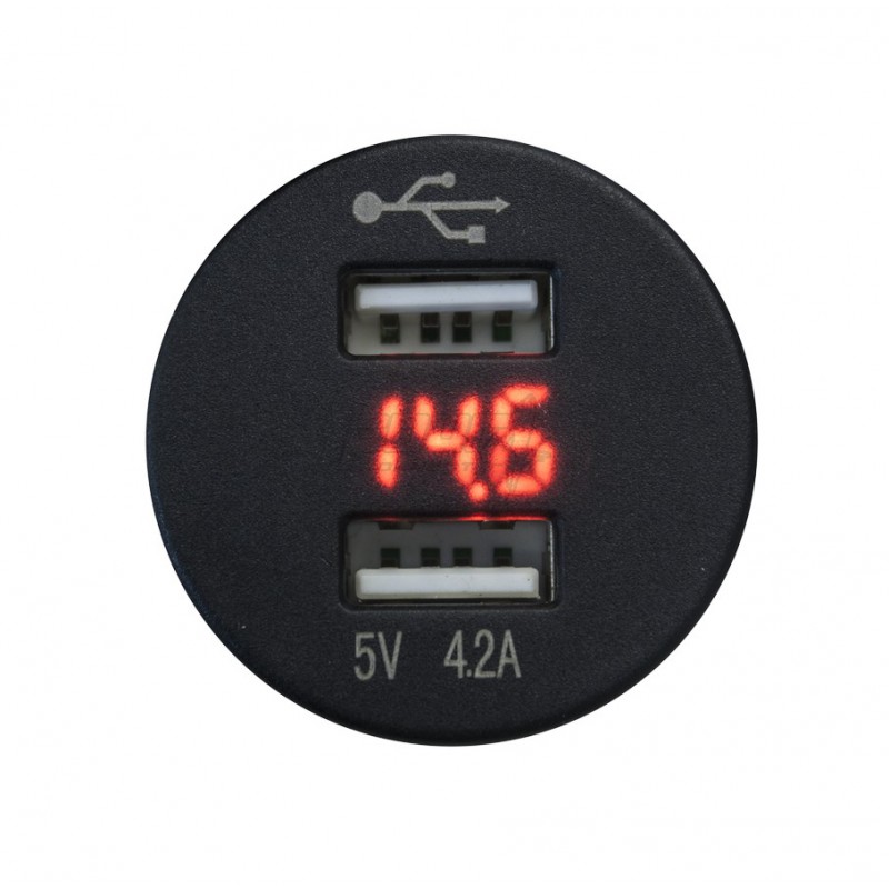 4connect vedenpitävä USB-pistorasia jännitenäytöllä 4connect vedenpitävä USB-pistorasia jännitenäytöllä