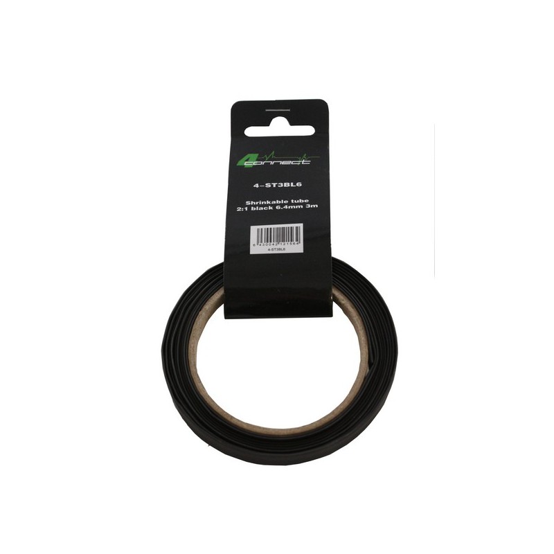 4Connect Kutistesukka 6.4mm, musta 4Connect Kutistesukka 6.4mm, musta