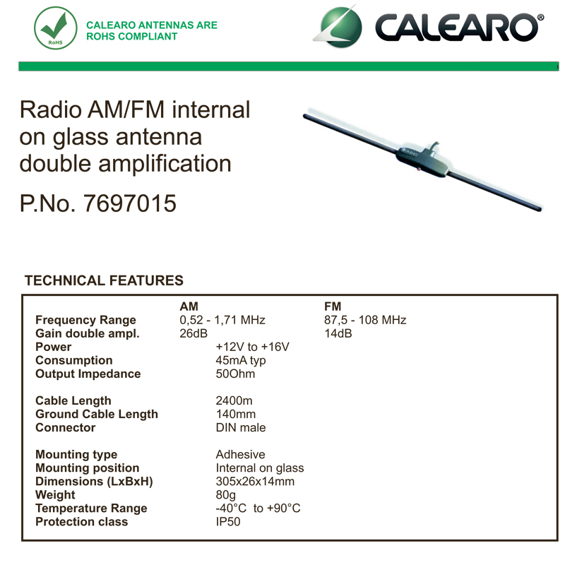 Calearo FM Dual ikkuna-antenni Calearo FM Dual ikkuna-antenni