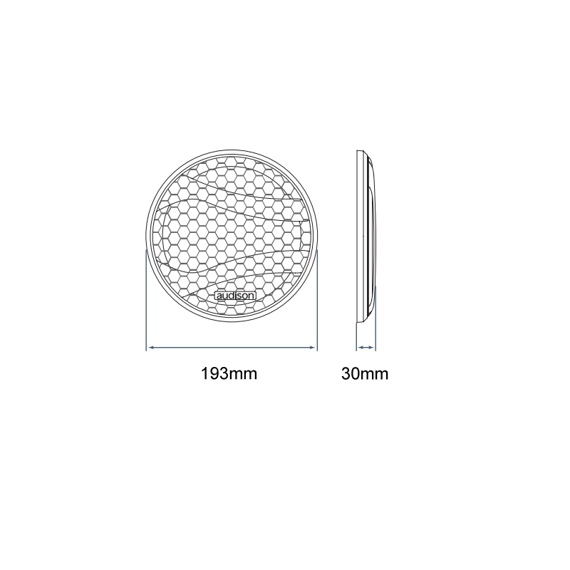 Audison APG6.5 6.5" (165mm) kaiutinritilät Audison APG6.5 6.5" (165mm) kaiutinritilät