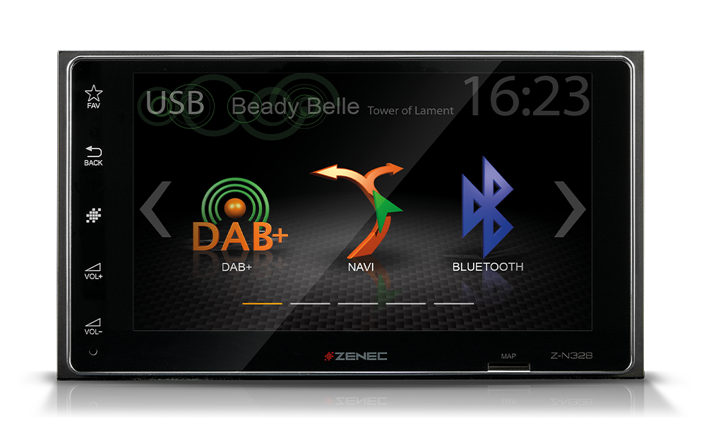 Zenec Z-N328 2-DIN multimediasoitin Zenec Z-N328 2-DIN multimediasoitin