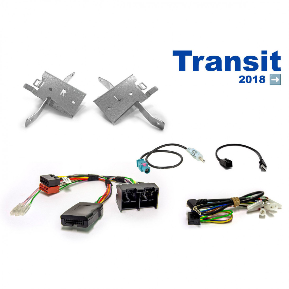 AH-KIT-FORD09 Ford Transit ja Custom 2018-> 1-DIN soittimen asennussarja