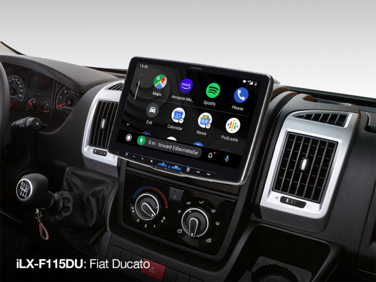 Alpine Halo 11 iLX-F115DU multimediasoitin Fiat Ducatoon