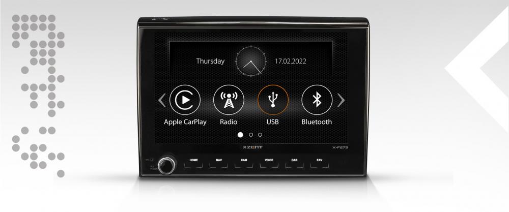 Xzent X-F275 Fiat Ducato Apple Car Play multimediasoitin
