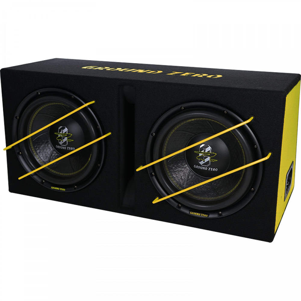 Ground Zero GZIB 2.12SPL 2x12" subwoofer valmiskotelossa