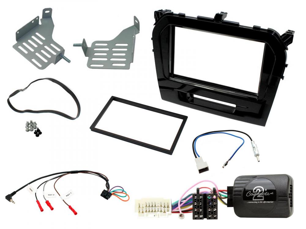 Connects2 CTKSZ08 Suzuki Vitara 2015 - 2018 asennuskitti 1/2-DIN soittimelle Connects2 CTKSZ08 Suzuki Vitara 2015 - 2018 asennuskitti 1/2-DIN soittimelle