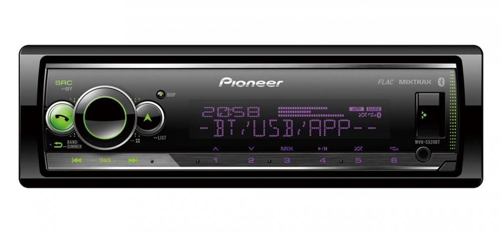 Pioneer MVH-S520BT 1-DIN autosoitin