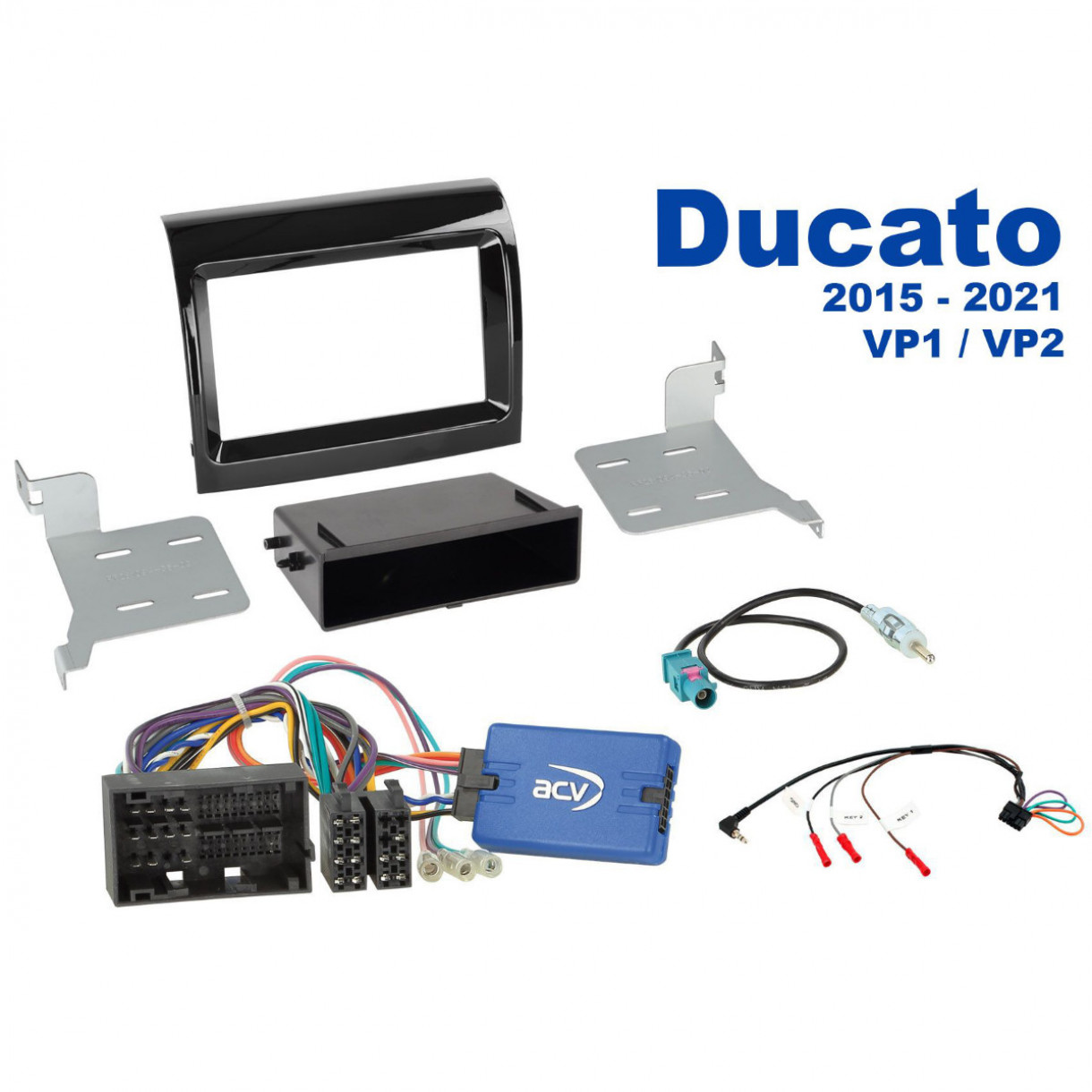 AH-KIT-FIAT04 Fiat Ducato 15-21 1-2 DIN soittimen asennussarja