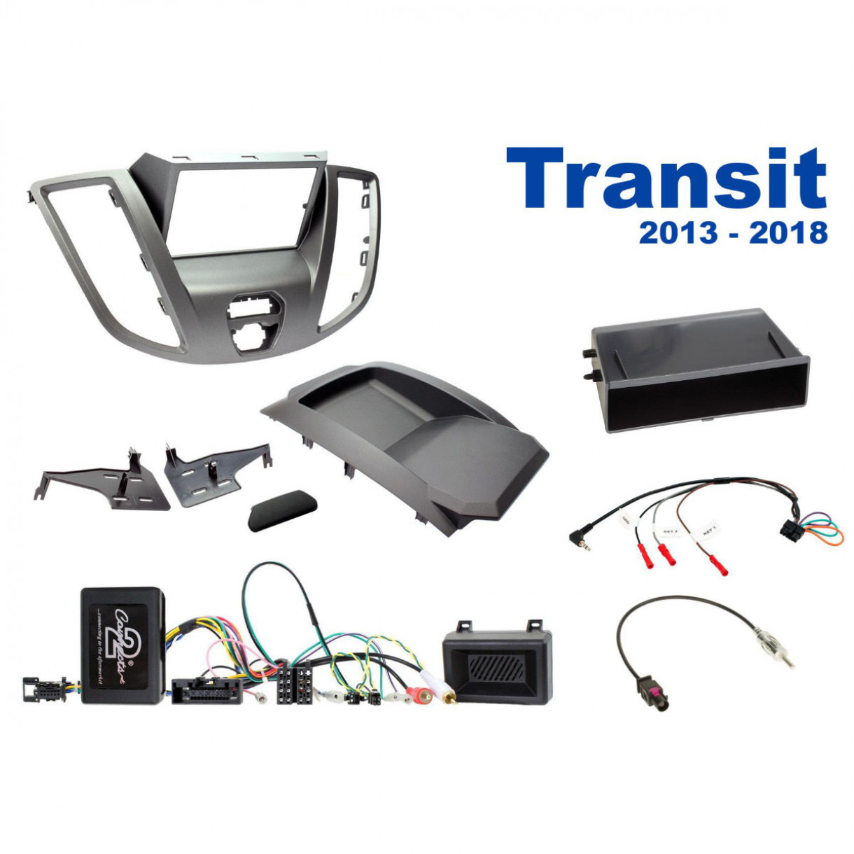 AH-KIT-FORD13 Ford Transit 13-18 1-2 DIN soittimen asennussarja
