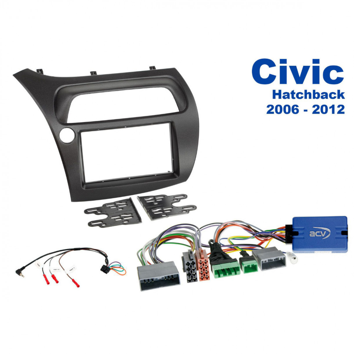 AH-KIT-HONDA02 Civic 06-12 2-DIN soittimen asennussarja