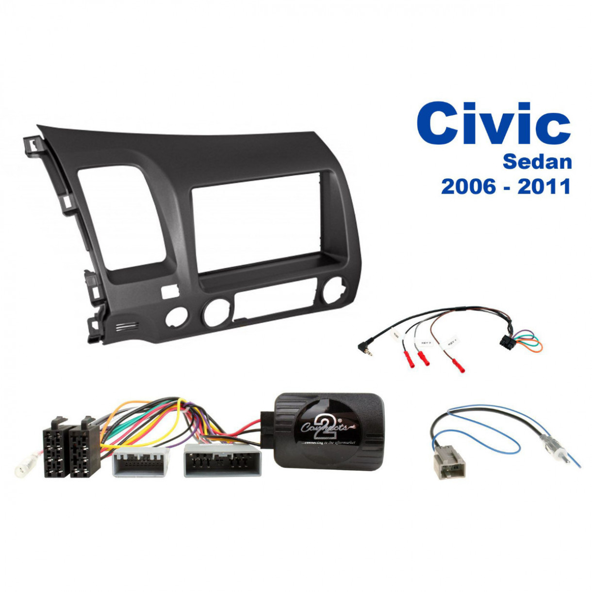 AH-KIT-HONDA04 Honda Civic 06-11 2-DIN soittimen asennussarja