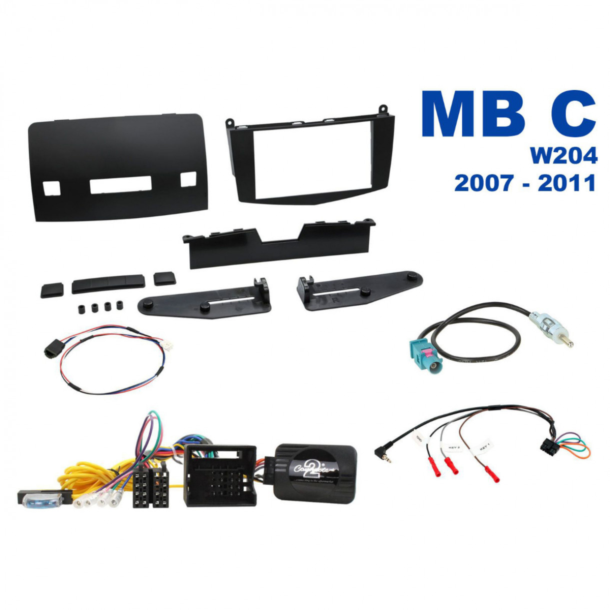 AH-KIT-MB05 MB C 07-11 2-DIN soittimen asennussarja