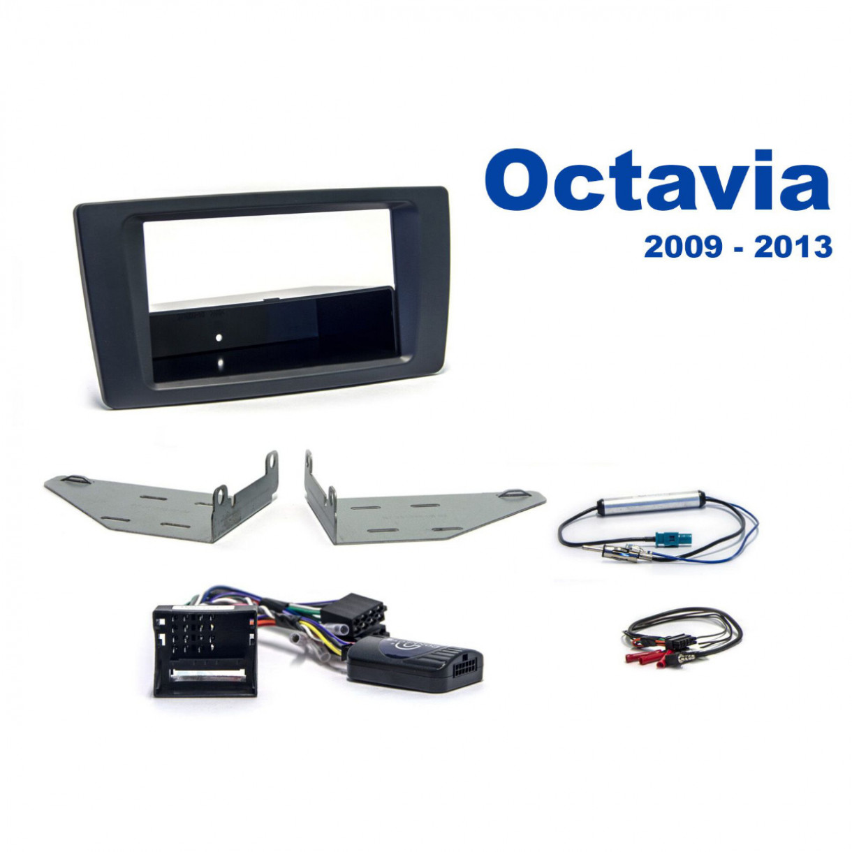 AH-KIT-SKO03 Skoda Octavia 09-13 1-2 DIN soittimen asennussarja