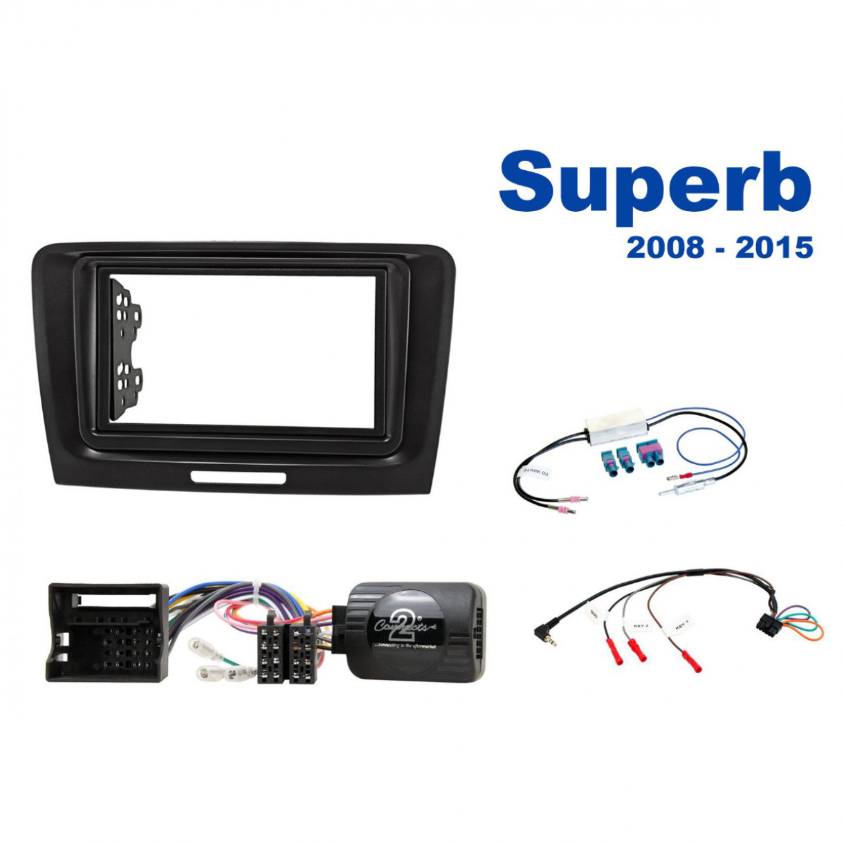 AH-KIT-SKO04 Skoda Superb 08-15 2-DIN soittimen asennussarja