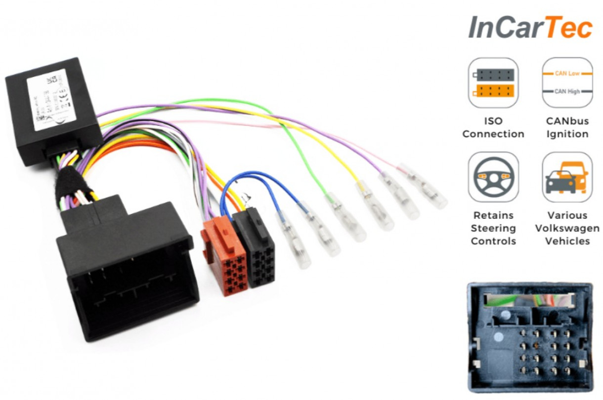 InCarTec 49-VW-02 soittimen johtosarja