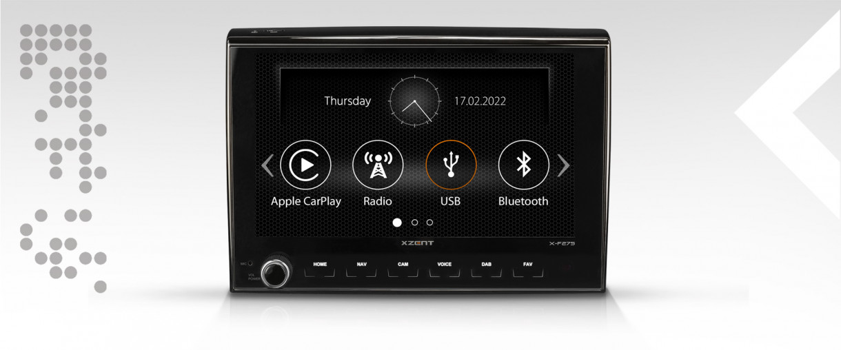 Demo Xzent X-F275 Fiat Ducato Apple Car Play multimediasoitin navikortilla