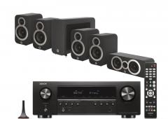 Kotiteatteripaketti Denon AVR-S660H + Q Acoustics Q3010i cinema pack 5.1, musta Kotiteatteripaketti Denon AVR-S660H + Q Acoustics Q3010i cinema pack 5.1, musta