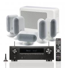 Kotiteatteripaketti Denon AVR-X1700H + Q Acoustics Q7000i 5.1 kaiutinsarja, valkoinen Kotiteatteripaketti Denon AVR-X1700H + Q Acoustics Q7000i 5.1 kaiutinsarja, valkoinen