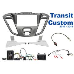 AH-KIT-FORD10 Ford Transit Custom 12-18 2-DIN soittimen asennussarja