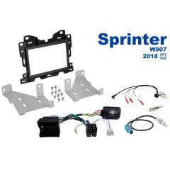 AH-KIT-MB10 MB Sprinter W907 2018-> 2-DIN soittimen asennussarja