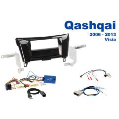 AH-KIT-NIS06 Nissan Qashqai 14-17 1-2 DIN soittimen asennussarja