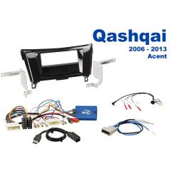AH-KIT-NIS07 Nissan Qashqai 14-17 1-2 DIN soittimen asennussarja